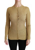 Dolce & Gabbana Gold Long Sleeve Cardigan Viscose Sweater